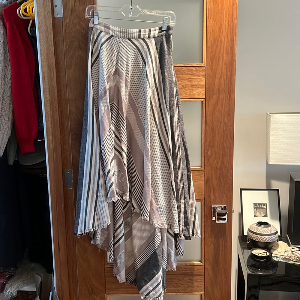 Free People striped western maxi skirt
